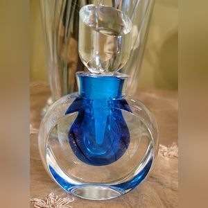 CORREIA Amazing Art Glass Blue 1988 LTD. ED. Perfume Bottle Signed